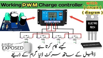 how to work pwm solar charge controller explaine with circuit diagram in Urdu/hindi
