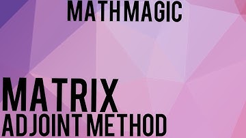 INVERSE OF MATRIX:ADJOINT METHOD