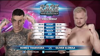 CAGE 52: Thanveera vs Elomaa (Full Fight MMA)