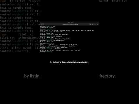 Learn Linux/Unix 'cp'