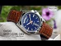 Casio MTP-1370L-2AV Brown Leather Blue Dial Men's Watch Review