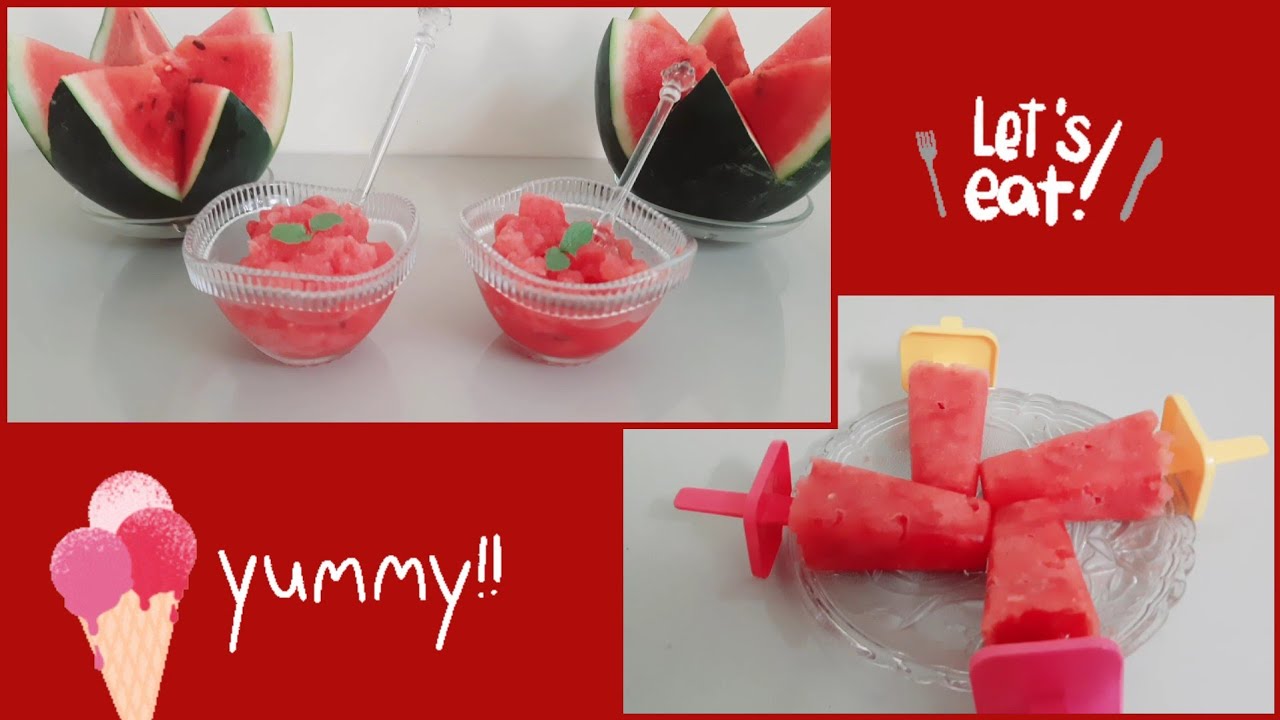 Sorbet| Summer Special Watermelon Slush/ Ice Candy |Sugar-free| Natural Diet Ice Pop| Easy and Fun