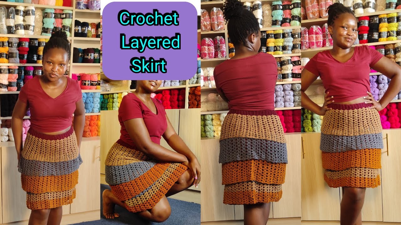☆送料・関税込☆SATUR★(W) Crochet Layered Skirt★ Crochet Layered Skirt Tutorial | Elegant & Flowy Design