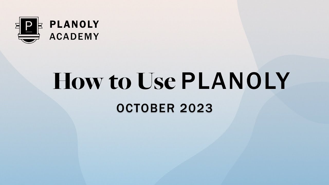 How to Use PLANOLY