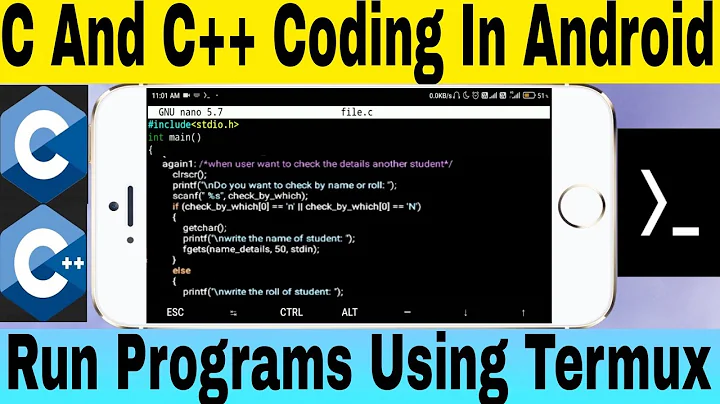 Run C And C++ Programs in Android Using Termux. Run Program With Clang Compiler And Nano Editor.