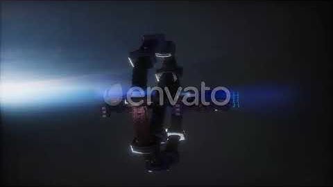 Earth and Spacecraft. Space Ship Over the Earth | Motion Graphics - Envato elements