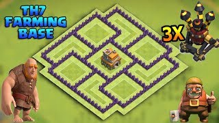 CoC- NEW BEST TOWN HALL 7 (TH7) FARMING (HYBRID)Best BASE with 3 Air Defenses - Clash of Clans