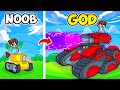 Upgrading NOOB to GOD TANK in ROBLOX!