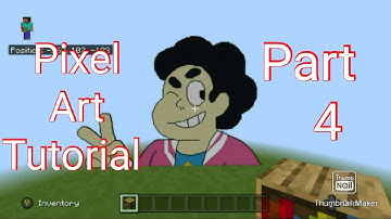 Minecraft Pixel Art Tutorial Steven Univers (Steven The Movie) Part 4