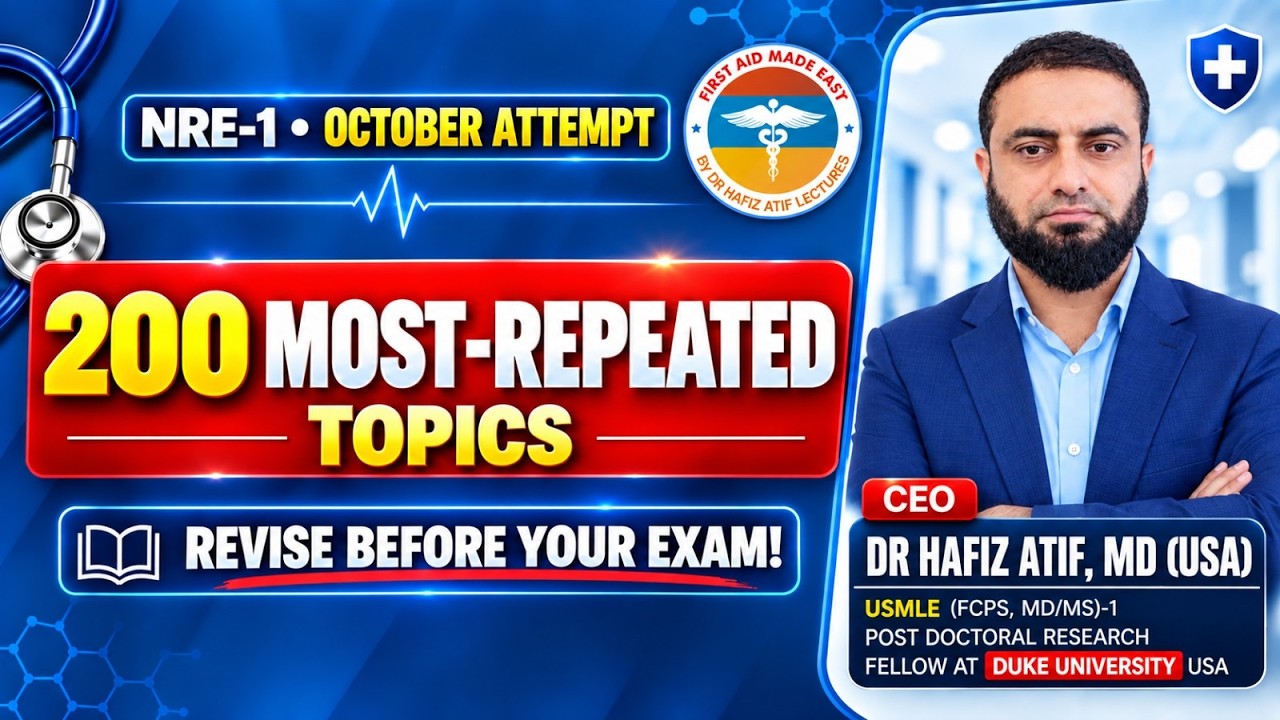 🎥 NRE-1 200 MOST REPEATED TOPICS 📚🔥 For October Attempt — FAME Platform by Dr. Hafiz Atif