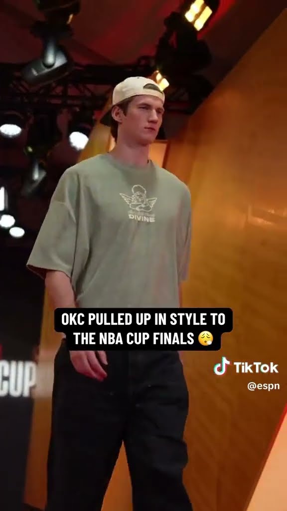 OKC Thunder arrive for the NBA Cup finals #hoodnews #okcthunder #basketball #nbacup #omg #basketball