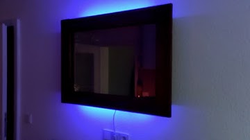 [DIY] I made a BIG Smartmirror with Raspberry Pi including LED Stripe and Pir Sensor!