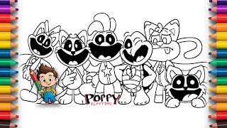 Coloring Adventure with Poppy Playtime Characters