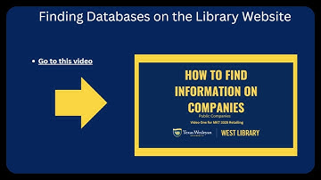 Finding Information on Private Companies