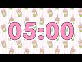 💖 5 Minute Countdown Timer | Cute Pink Matcha Aesthetic | Relax &amp; Focus with Lofi Music