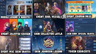 EVENT MSC 2024 SKIN GRATIS, JUJUTSU KAISEN, MLBB X NARUTO, SKIN SPESIAL GRATIS - BOCORAN 13 EVENT !!