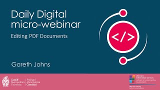 Daily Digital micro webinar:  Editing PDF documents