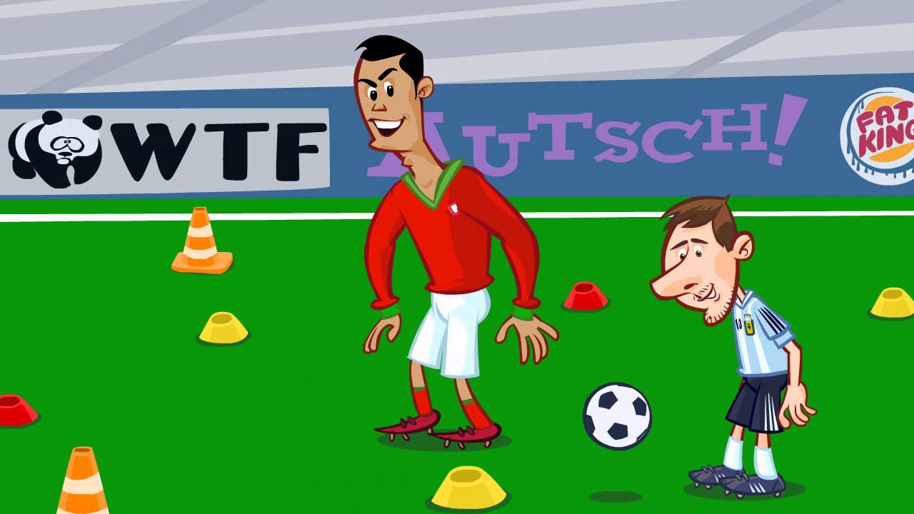 Just Cartoons: Ronaldo vs. Messi Freekick - YouTube