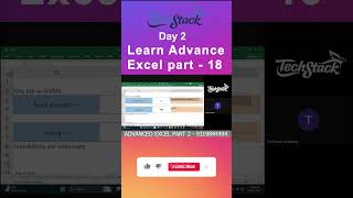 Advanced Excel Course 🚀 Part 18 | सीखो और Job पाओ 💼 #shorts #exceltips