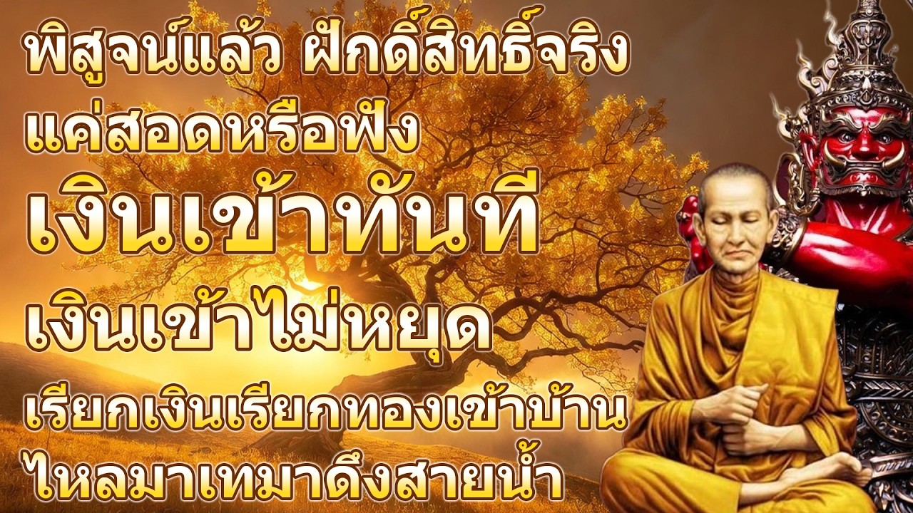 อยากมีเงิน ให้สวดคาถานี้ เงินเข้าทันที เงินเข้าไม่หยุด เรียกเงินทองเข้าบ้าน ไหลมาเทมาดั่งสายน้ำ