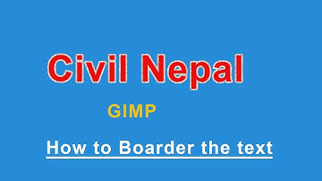 How to Make outline around the text | GIMP Tutorials.