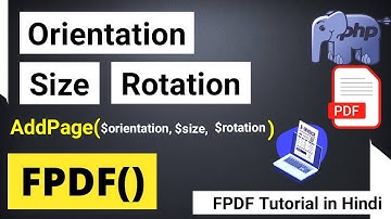PDF Orientation in PHP || PDF Size in PHP || PHP PDF Tutorial || FPDF Tutorial in Hindi