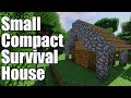 Small Compact Survival House - How to Build - Minecraft