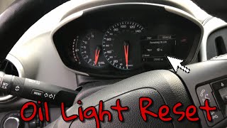 Chevrolet Sonic 2012 - 2017 Oil Light Reset - Youtube