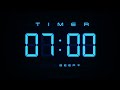 7 Minute Countdown Timer ⏱ Digital Blue Clock with Beeps 💙