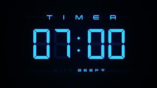 7 Min Digital Countdown Timer with Simple Beeps 💙