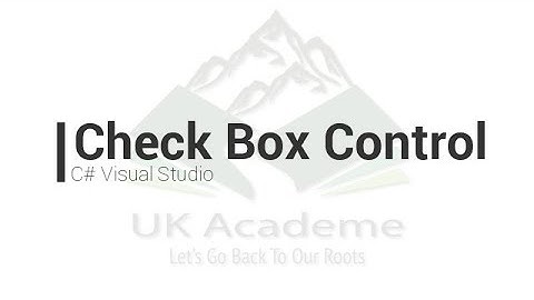 Check Box Control in Visual Studio C#