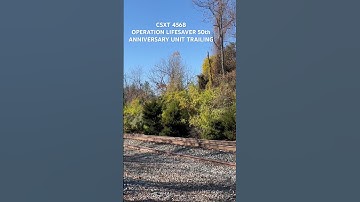 CSX 4568 OPERATION LIFESAVER 50th ANNIVERSARY UNIT TRAILING