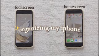 organizing my phone (iphone 6) | white theme 🐇