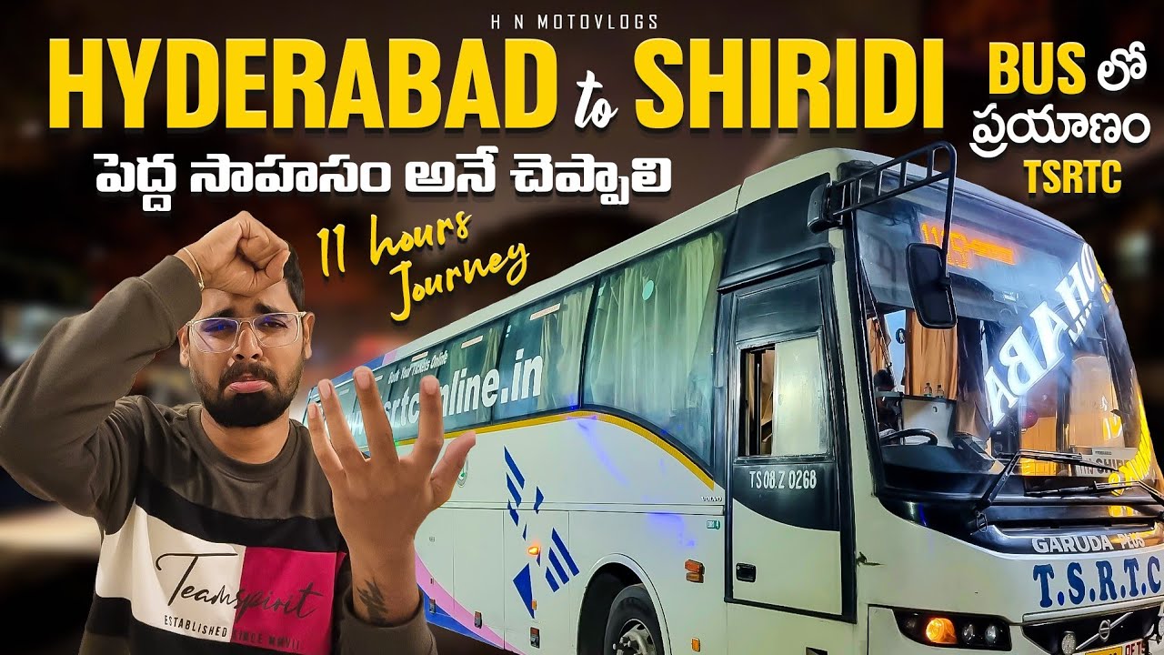 Hyderabad To Shiridi Bus Journey || పెద్ద సాహసం అనే చెప్పాలి || Tsrtc Garuda Plus | Telugu Bus Vlogs