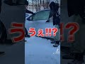 車の中で雪像作ってみた #shorts