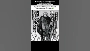 Saga S End A Glimpse At Vinland Saga Volume 29 Cover Vinlandsaga Volume29 Manga 