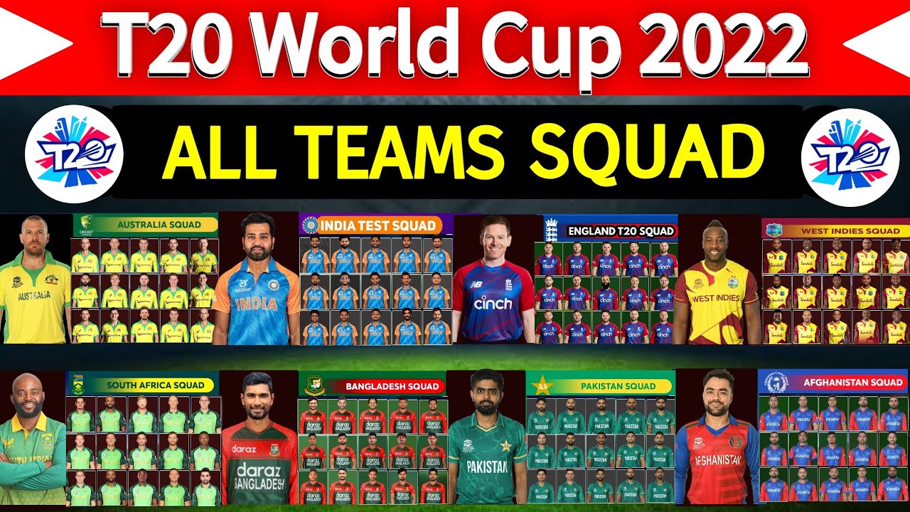 ICC T20 World Cup 2022 All Teams Squad | T20 Cricket World Cup 2022 All Teams Squad | T20 WC 2022 |