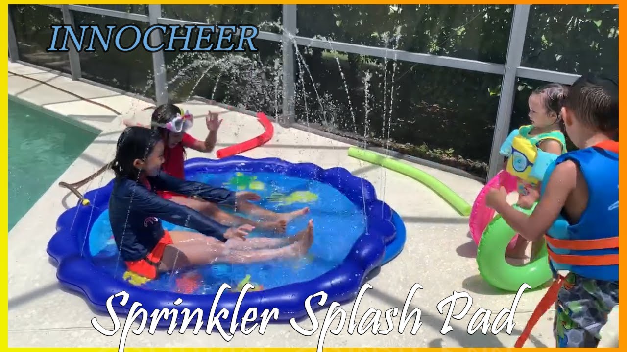 INNOCHEER Sprinkler Splash Pad For Kids Outdoor Play | Children's Sprinkler Pool Water Wading Pool