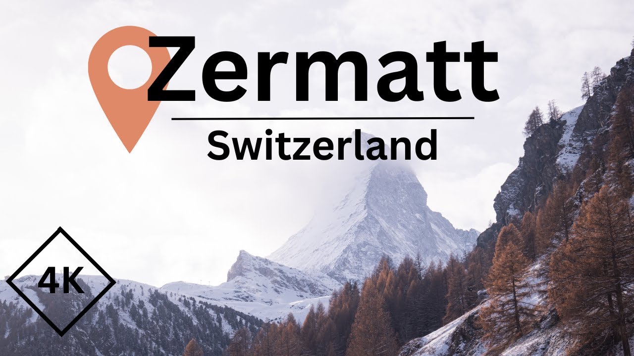 Walking Tour Zermatt & Matterhorn, Switzerland 4k 60 fps (sunny winter day) - amazing landscape