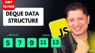 Deque in JavaScript | Double Ended Queue Explained with coding | #100DaysLearningChallenge”