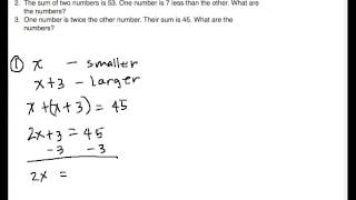 Word Problem Number Problem 1