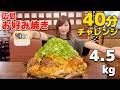 【大食い】制限時間40分！4.5kgの広島お好み焼きに挑戦！【三宅智子】