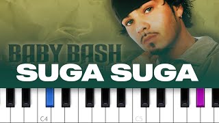 Baby Bash - Suga Suga ft Frankie J (piano tutorial)