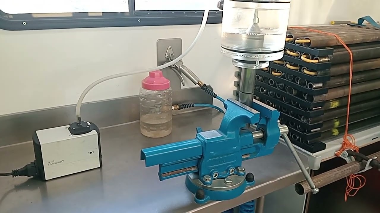 CPT Cone # Saturation Test # Remove Air inside the Cone by putting in Silicone Fill Container