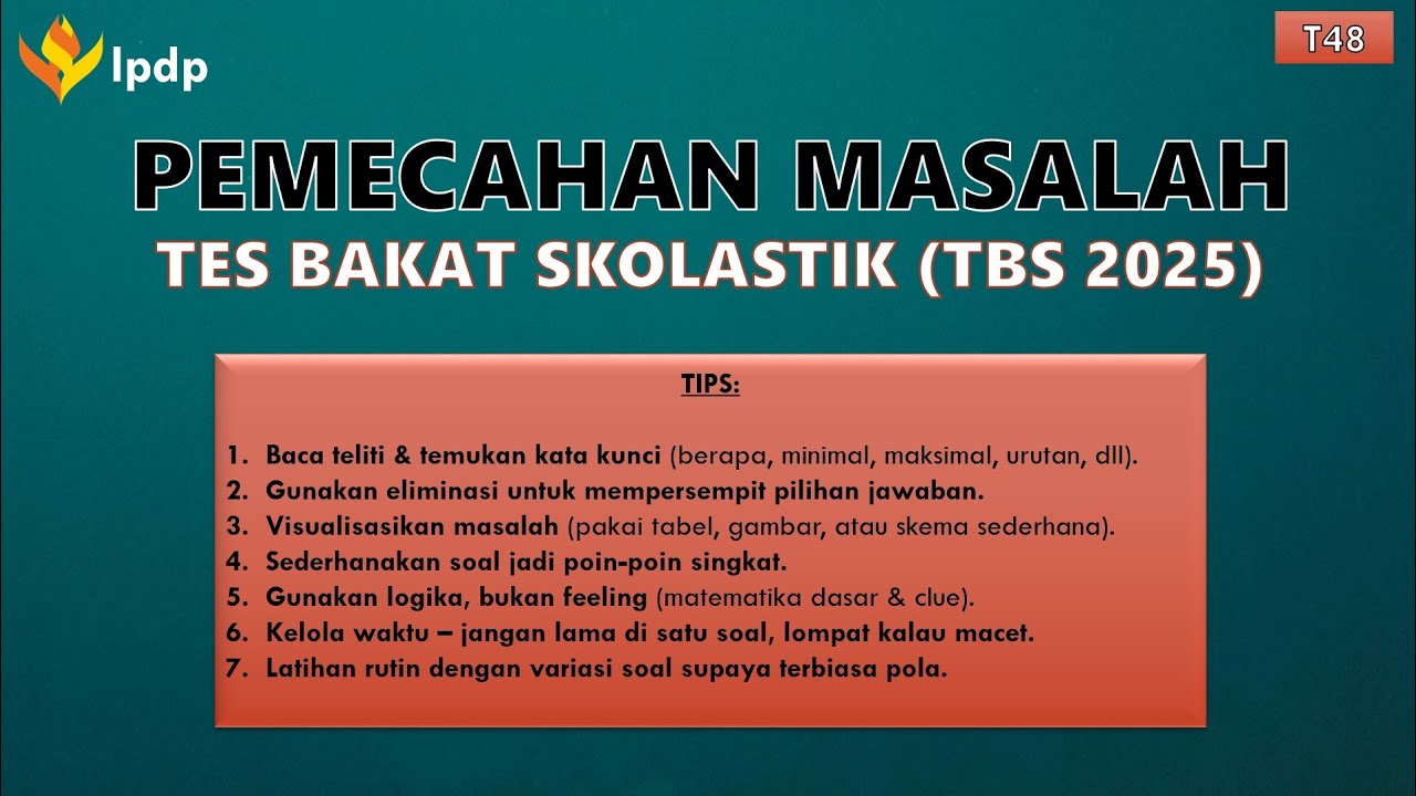 SOAL PEMECAHAN MASALAH (TBS LPDP 2025)