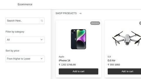 React Product Page With Search , Filter, Sort and Pagination Functionalities  | JSON Server 