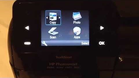 HP Photosmart hidden menus