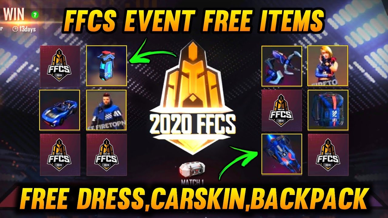 FFCS EVENT FREE ITEMS | FREE DRESS,CARSKIN,BACKPACK | VS GAMING TAMIL