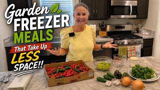 Garden Freezer Meals that take up LESS Space!!