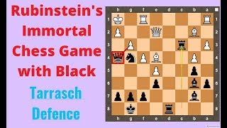 Chess : Rubinstein's immortal chess game with Black | Tarrasch Defense